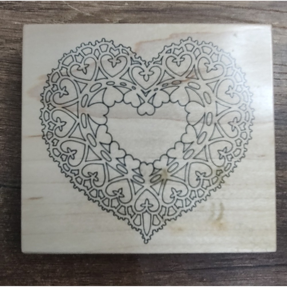PSX "Heart Of Hearts" wood mounted rubber stamp Scrapbook Embossing A19